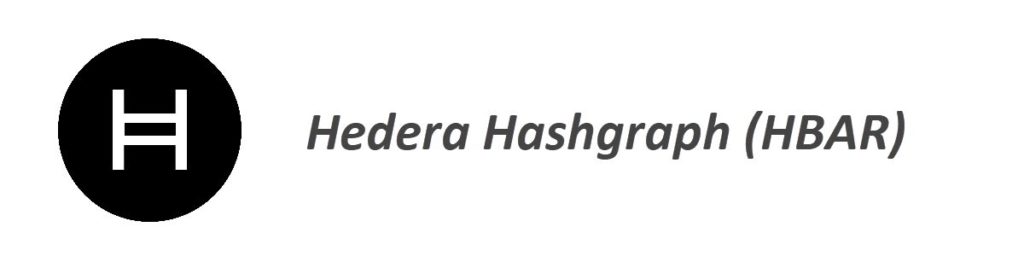 Cryptocurrency Hedera Hashgraph HBAR tokens met een groot handelsvolume. Hoger dan andere cryptovaluta's. Een aanbeveling voor investeerders in andere valuta.