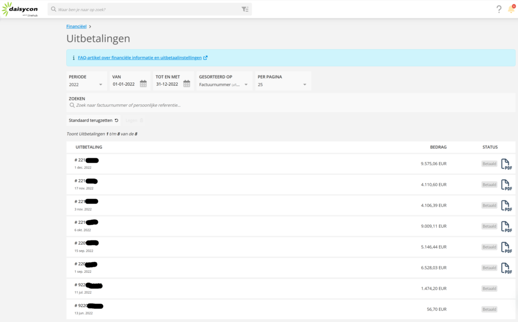inkomsten via daisycon