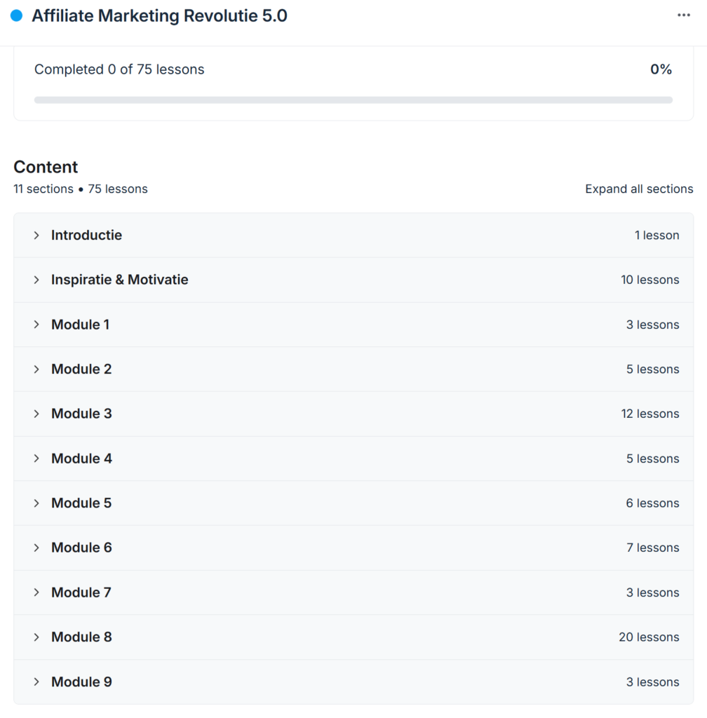affiliate marketing cursus